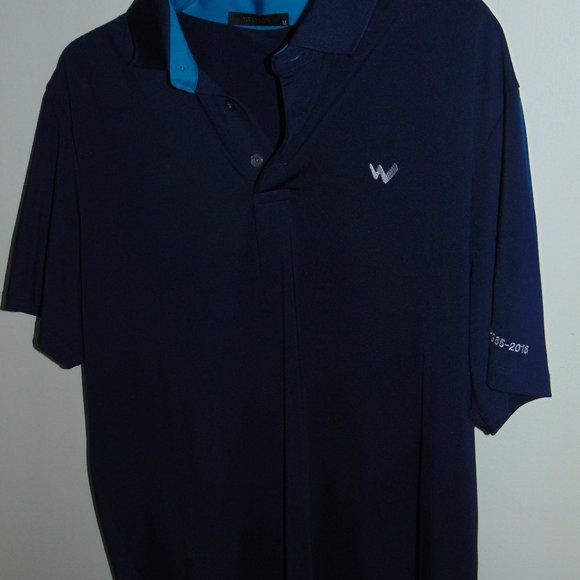 Greyson Golf Mens Polo Shirt Size Medium M Performance Short Sleeve Blue 86-16 - Picture 2 of 6